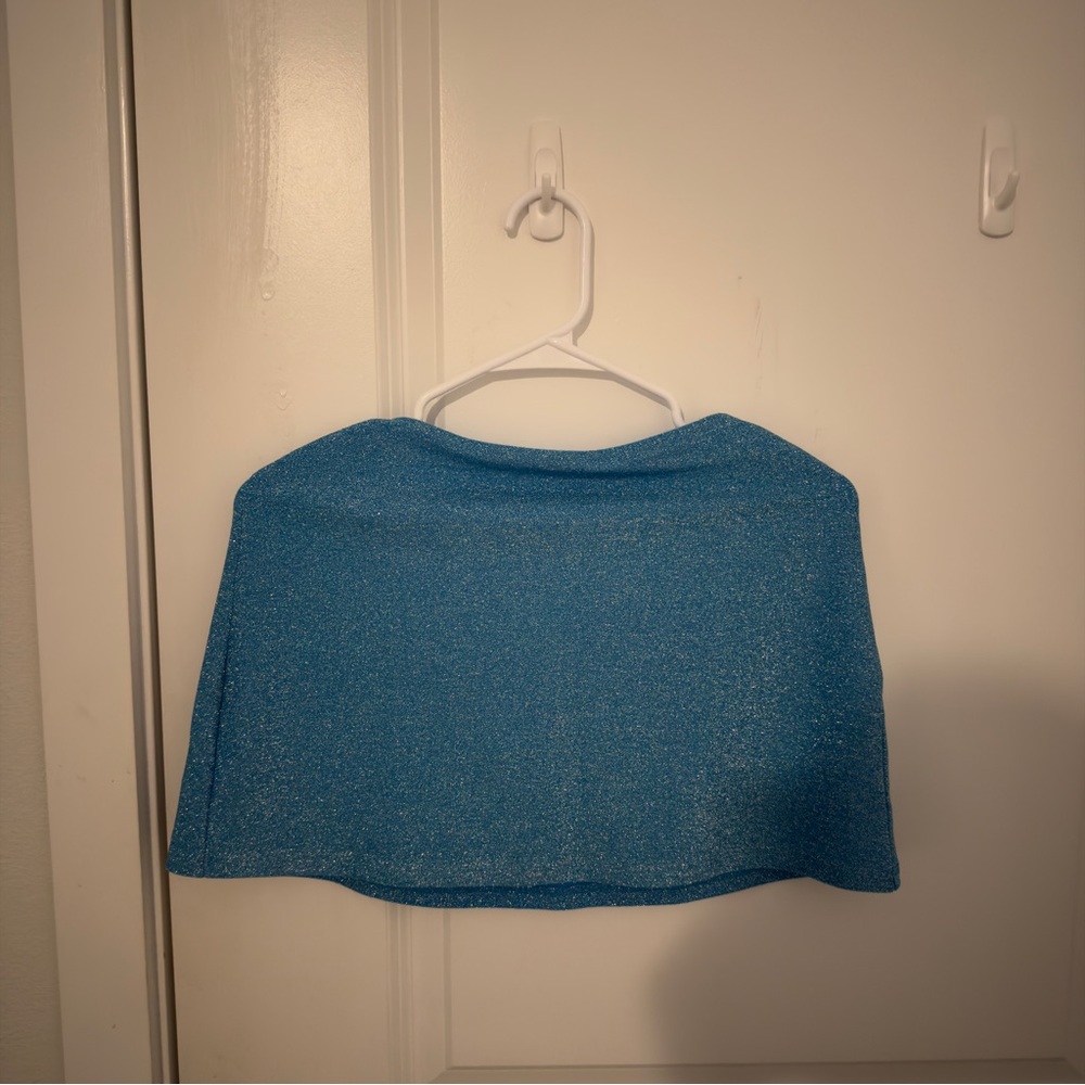 PINK Victoria's Secret Sparkling Blue Mini Skirt